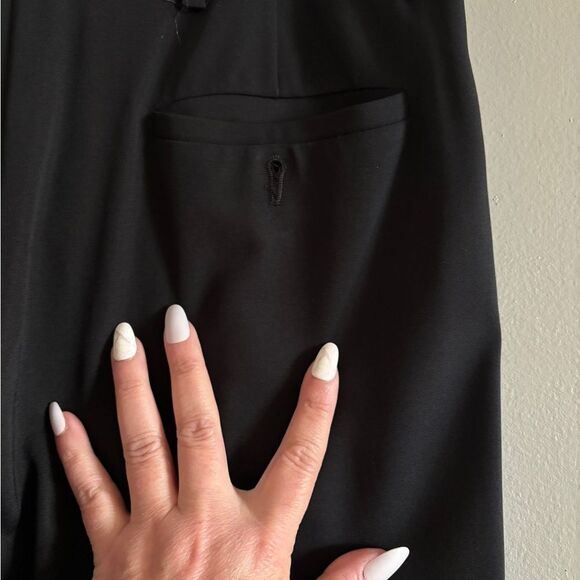 PRADA black silk blend wide legged pants size 44 - Picture 9 of 11